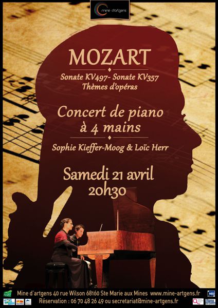 Concert de piano à 4 mains -  Sophie Kieffer-Moog et Loïc Herr