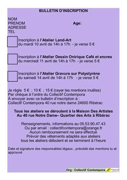 Atelier Gravure sur polysthyrène