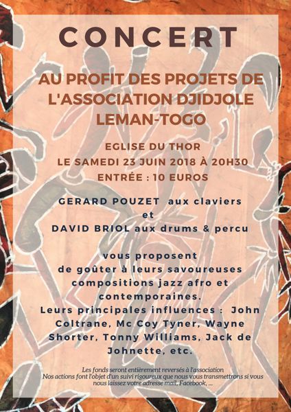 CONCERT DE JAZZ - solidarité TOGO