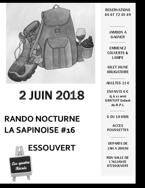 16 ème Randonnée Pedestre La Sapinoise semi-nocturne