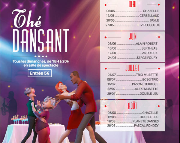 PROGRAMME DES THÉS DANSANTS