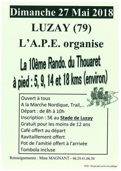 10ème rando. du Thouaret à LUZAY (79)