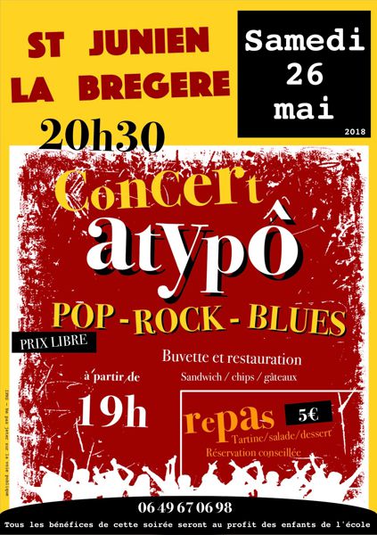 CONCERT Atypô Pop rock blues