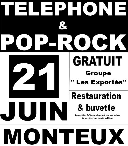 CONCERT TELEPHONE & POP-ROCK GRATUIT