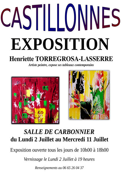 Exposition tableaux contemporains