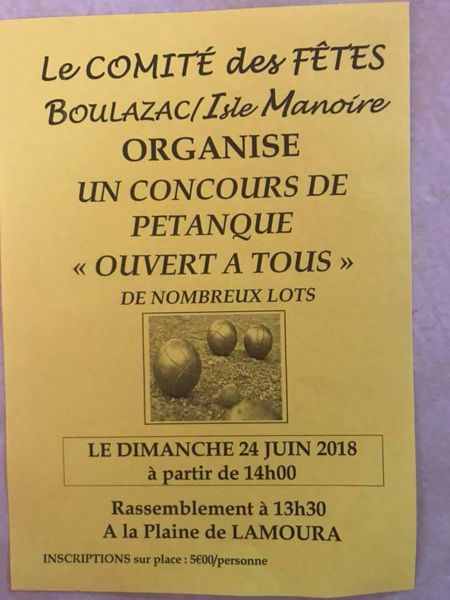 Concours petanque ouvert à tous