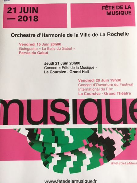 Orchestre d'Harmonie de la Ville de La Rochelle - Concerts Juin 2018