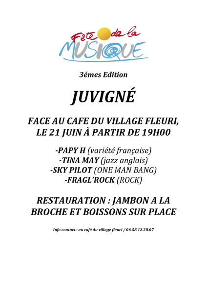 FETE DE LA MUSIQUE 2018 JUVIGNE