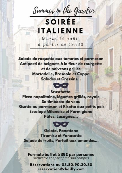 Summer in the Garden - Soirée Italienne