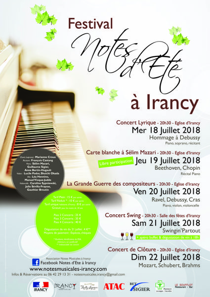 Festival Notes d'Eté à Irancy