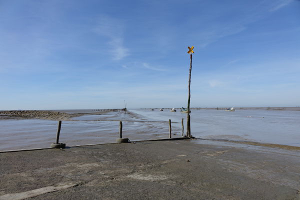 Pêche à la balance en bord de mer