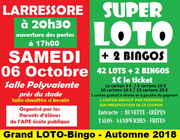 Grand LOTO-Bingo d'Automne- LARRESSORE