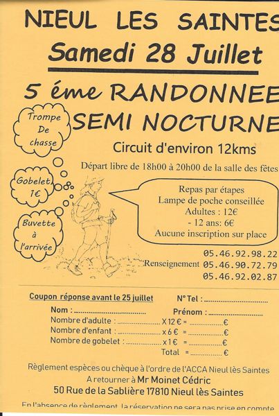 5 iéme randonnée semi nocturne