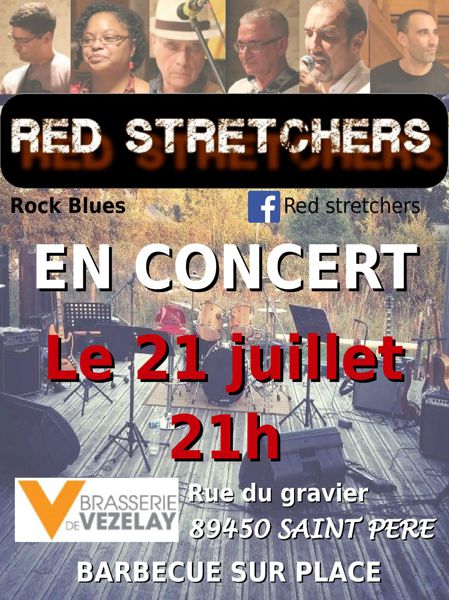 CONCERT Rock Blues à La Brasserie de Vezelay   -  THE RED STRETCHERS