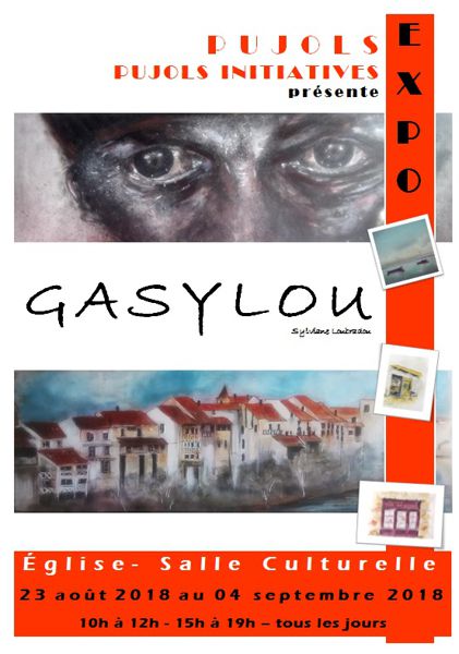Exposition de peinture de GASYLOU organisée par PUJOLS INITIATIVES