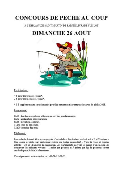 Concours de pêche au coup.