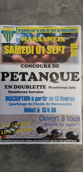 Concours de pétanque