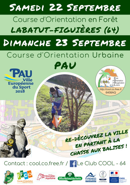 Course d'orientation moyenne distance dans Pau