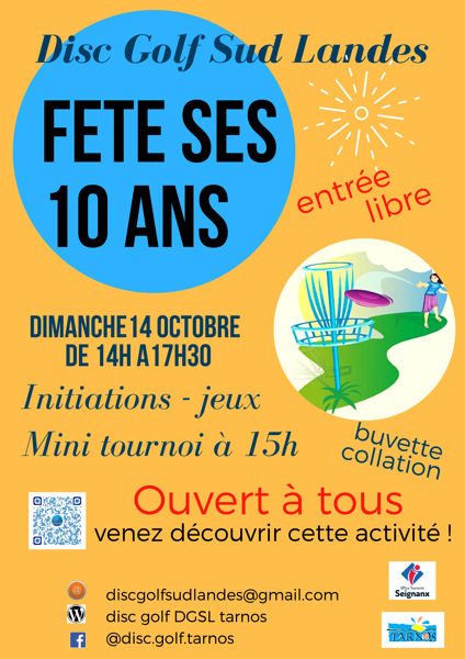 Disc Golf Sud Landes fête ses 10 ans !