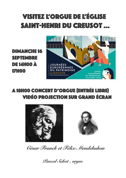 JOURNÉES DU PATRIMOINE : A la découverte de l’orgue Saint-Henri
