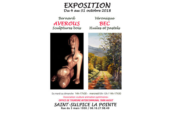 Exposition huiles, pastels et sculptures bois