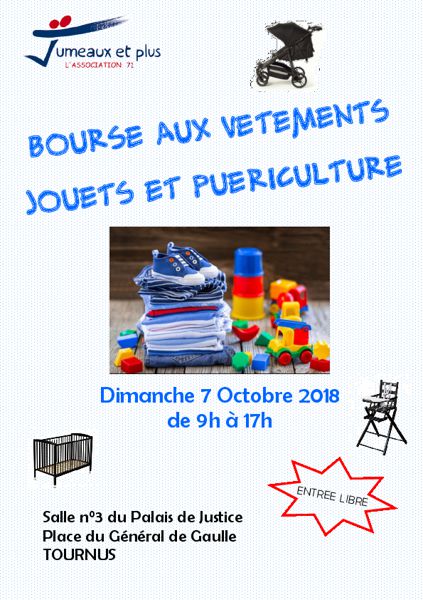 Bourse aux vêtements, jouets et matériel de puériculture