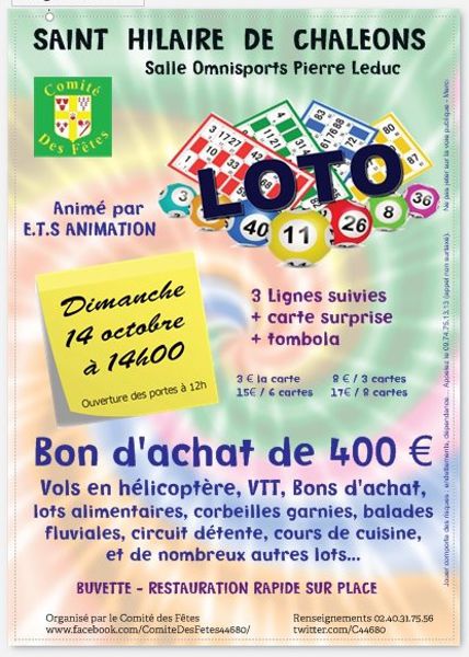 LOTO à Saint Hilaire de Chaléons (44)