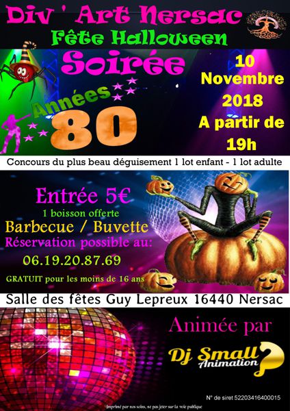 Soirée Halloween au son des années 80