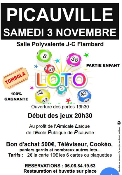 Loto de l'Ecole Publique de Picauville