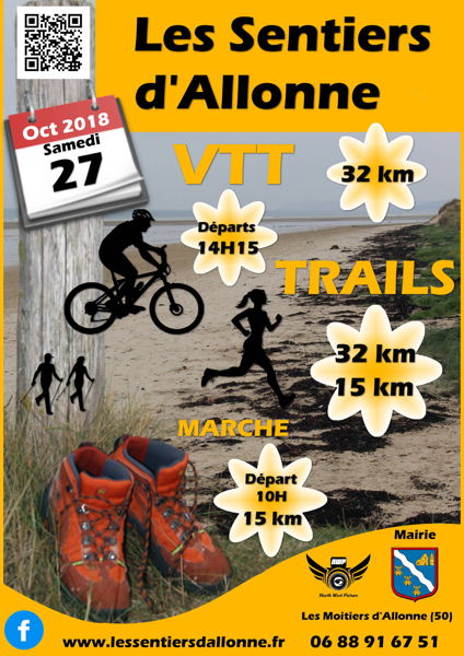 VTT, trails et marche le 27 octobre 2018 aux Moitiers d'Allonne