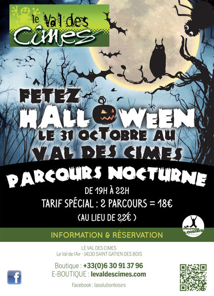 De l'accrobranche en nocturne pour fêter Halloween !