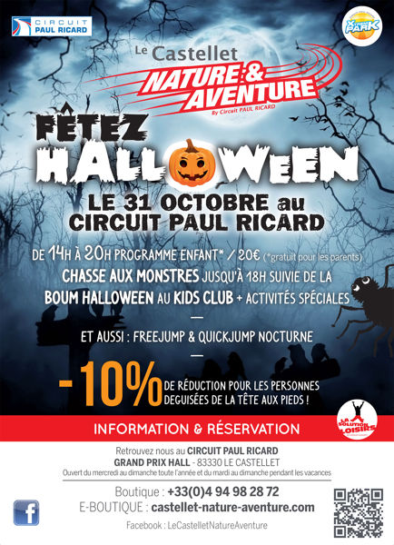 Chasse aux monstres et boum pour Halloween au Circuit Paul Ricard