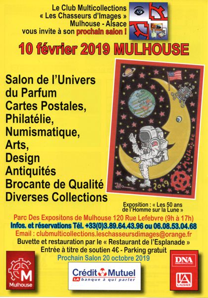 Salon de l'Univers du Parfum Carte Postale Timbre Monnaie Arts et Design Brocante de Qualité et des Collections