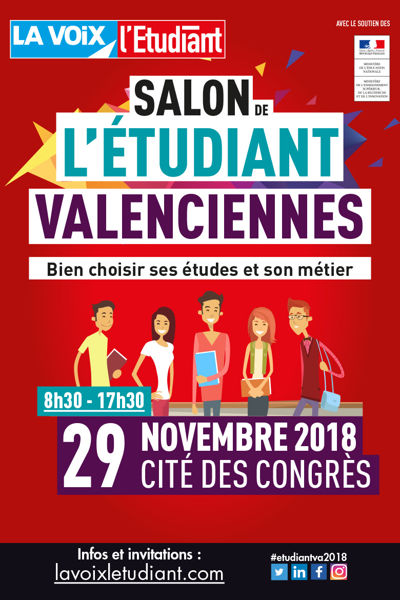 Résultat de recherche d'images pour "salon etudiant valenciennes 28 novembre 2019"