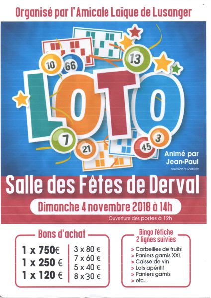 Loto Amicale laique de LUSANGER