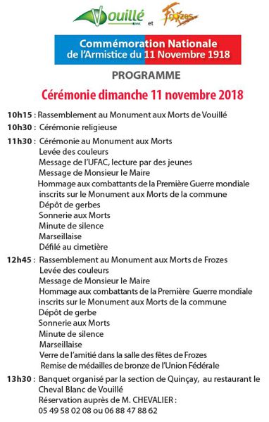 Commémoration 11 novembre 1918