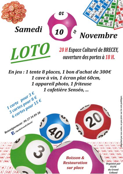 Loto de l'APE du Grand-Celland