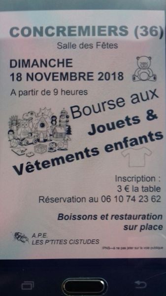 Bourse aux jouets et vêtements enfants