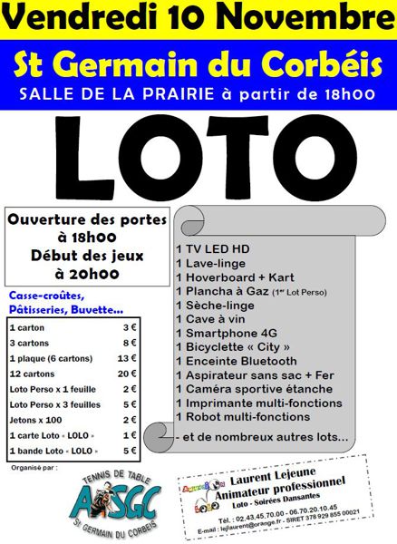 Loto 2018 du Tennis de Table