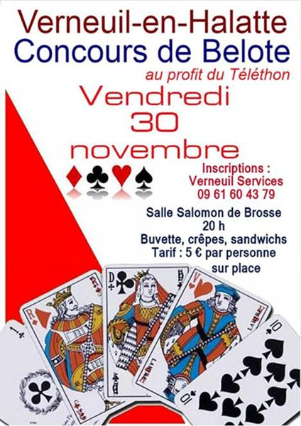 concours de belote au profit du téléthon