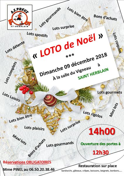 LOTO de Noël de l'AS Preux