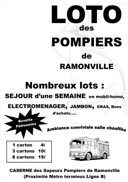 Loto des sapeurs pompiers