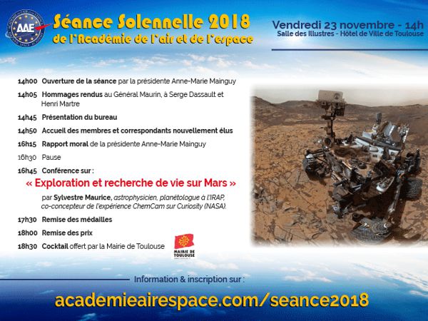 Conférence « Exploration et recherche de vie sur Mars »