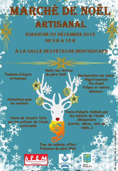 Marché de Noël Artisanal de Montgiscard - Dimanche 2 décembre 2018