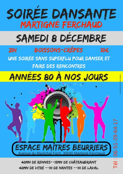 Soirée Dansante samedi 8 décembre , 21h .