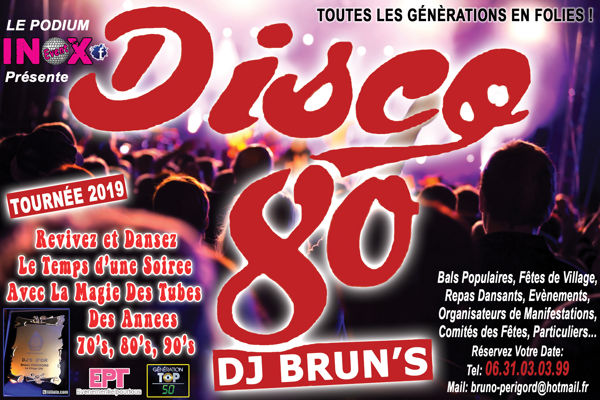 Réveillon DISCO 80 à St Just Le Martel