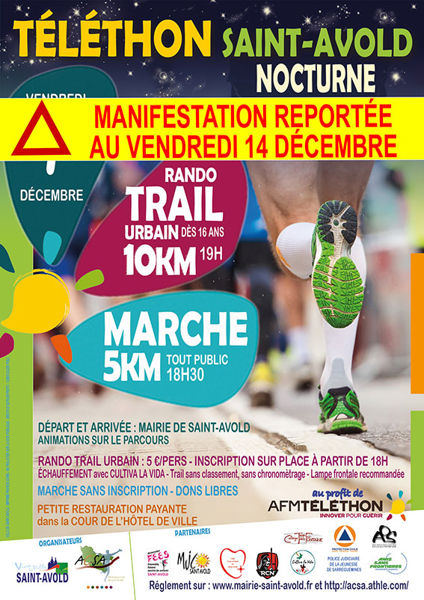 RANDO TRAIL URBAIN ET MARCHE TELETHON