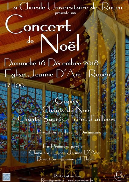 Concert de Noël de la Chorale universitaire de Rouen