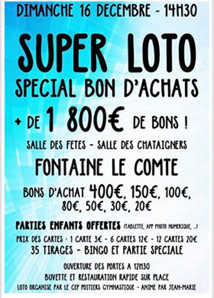 SUPER LOTO SPECIAL BON D'ACHATS