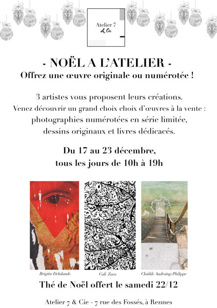 Noël à l'Atelier : exposition photographies, dessins et dédicaces